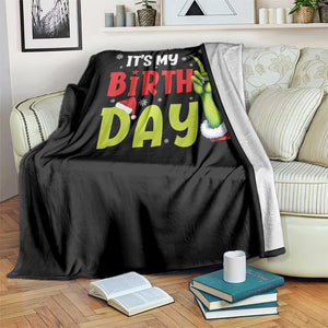 It's My Birthday Christmas Throw Blanket Funny Bday Xmas TS10 Print Your Wear