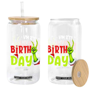 It's My Birthday Christmas Glass Can Funny Bday Xmas TS10 Print Your Wear