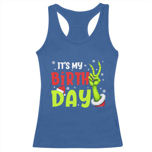 It's My Birthday Christmas Racerback Tank Top Funny Bday Xmas TS10 Royal Blue Print Your Wear