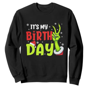 It's My Birthday Christmas Sweatshirt Funny Bday Xmas TS10 Black Print Your Wear