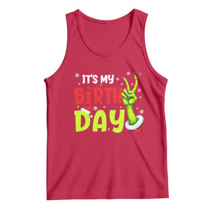 It's My Birthday Christmas Tank Top Funny Bday Xmas TS10 Red Print Your Wear