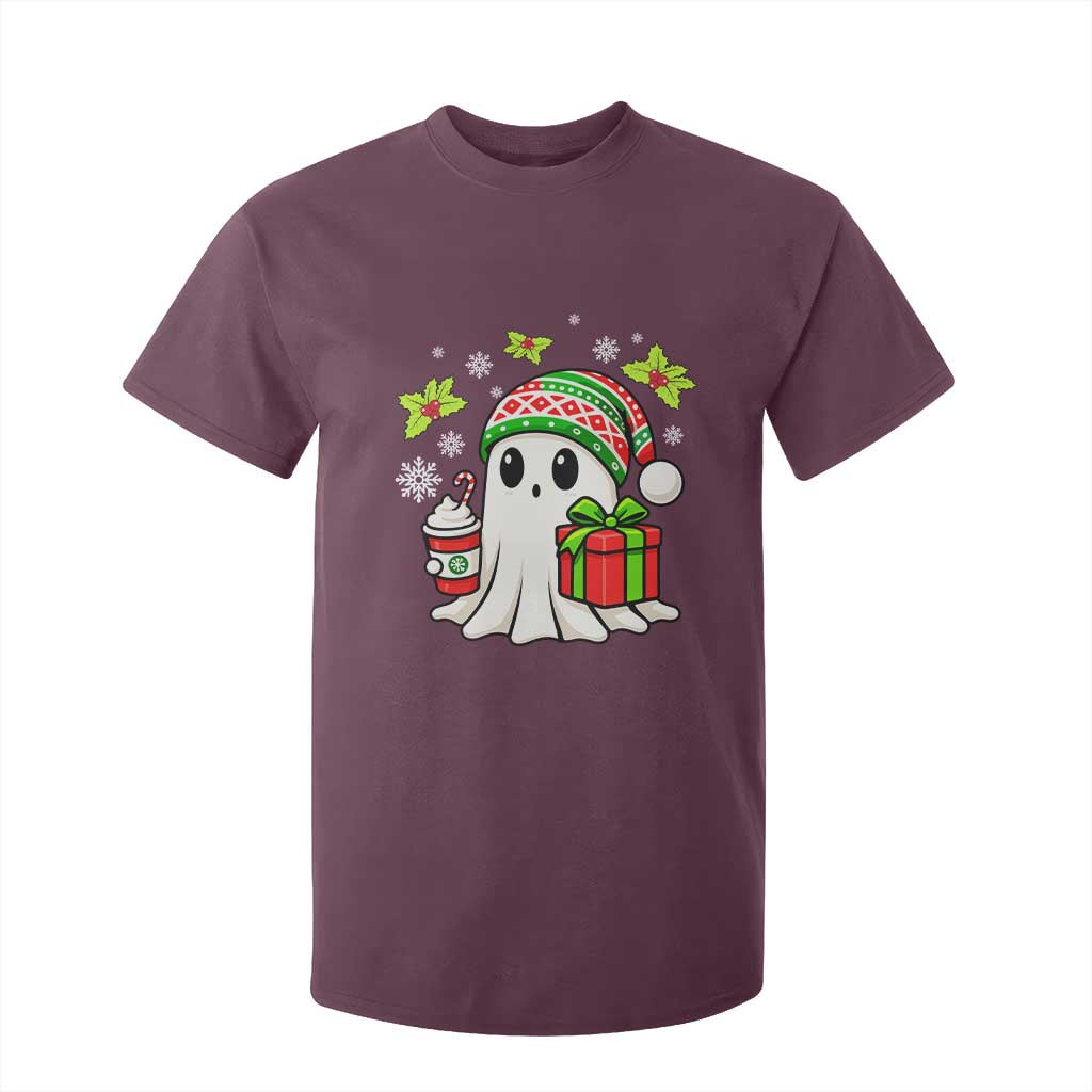 Ghost Santa Christmas T Shirt For Kid Holiday Xmas Halloween TS10 Maroon Print Your Wear