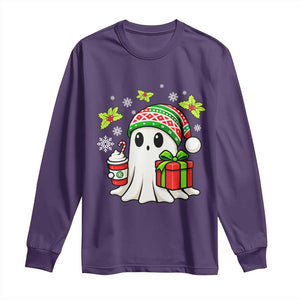 Ghost Santa Christmas Long Sleeve Shirt Holiday Xmas Halloween TS10 Purple Print Your Wear