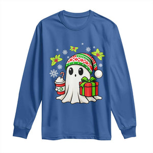Ghost Santa Christmas Long Sleeve Shirt Holiday Xmas Halloween TS10 Royal Blue Print Your Wear