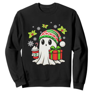 Ghost Santa Christmas Sweatshirt Holiday Xmas Halloween TS10 Black Print Your Wear