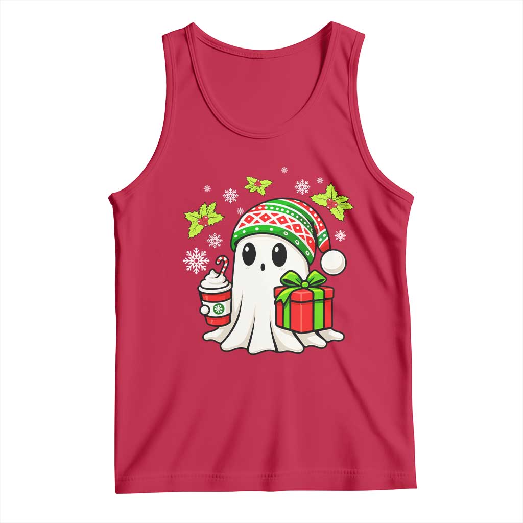 Ghost Santa Christmas Tank Top Holiday Xmas Halloween TS10 Red Print Your Wear