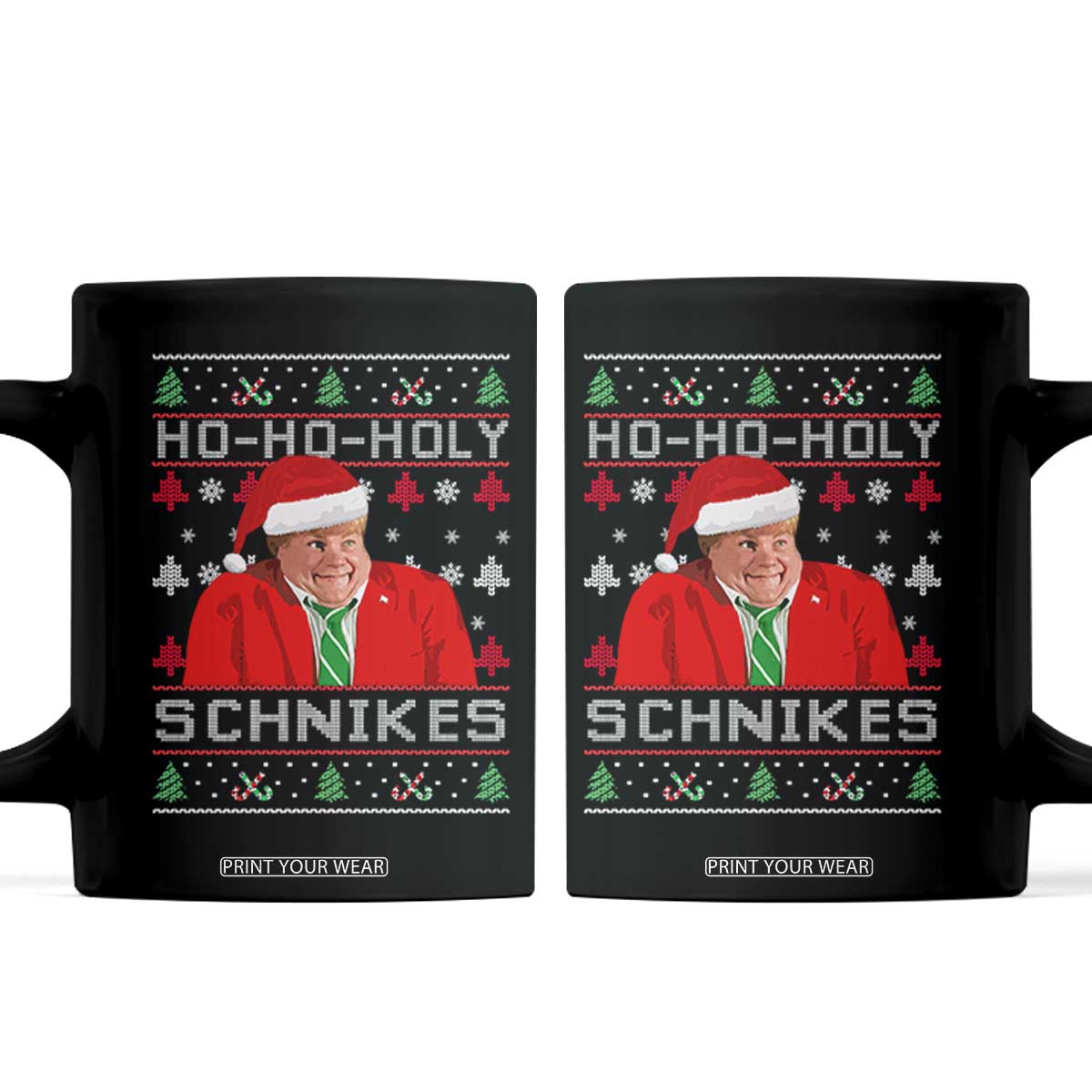 Funny Ugly Christmas Coffee Mug Chris Holy Schnikes Farley TS10 Black Print Your Wear