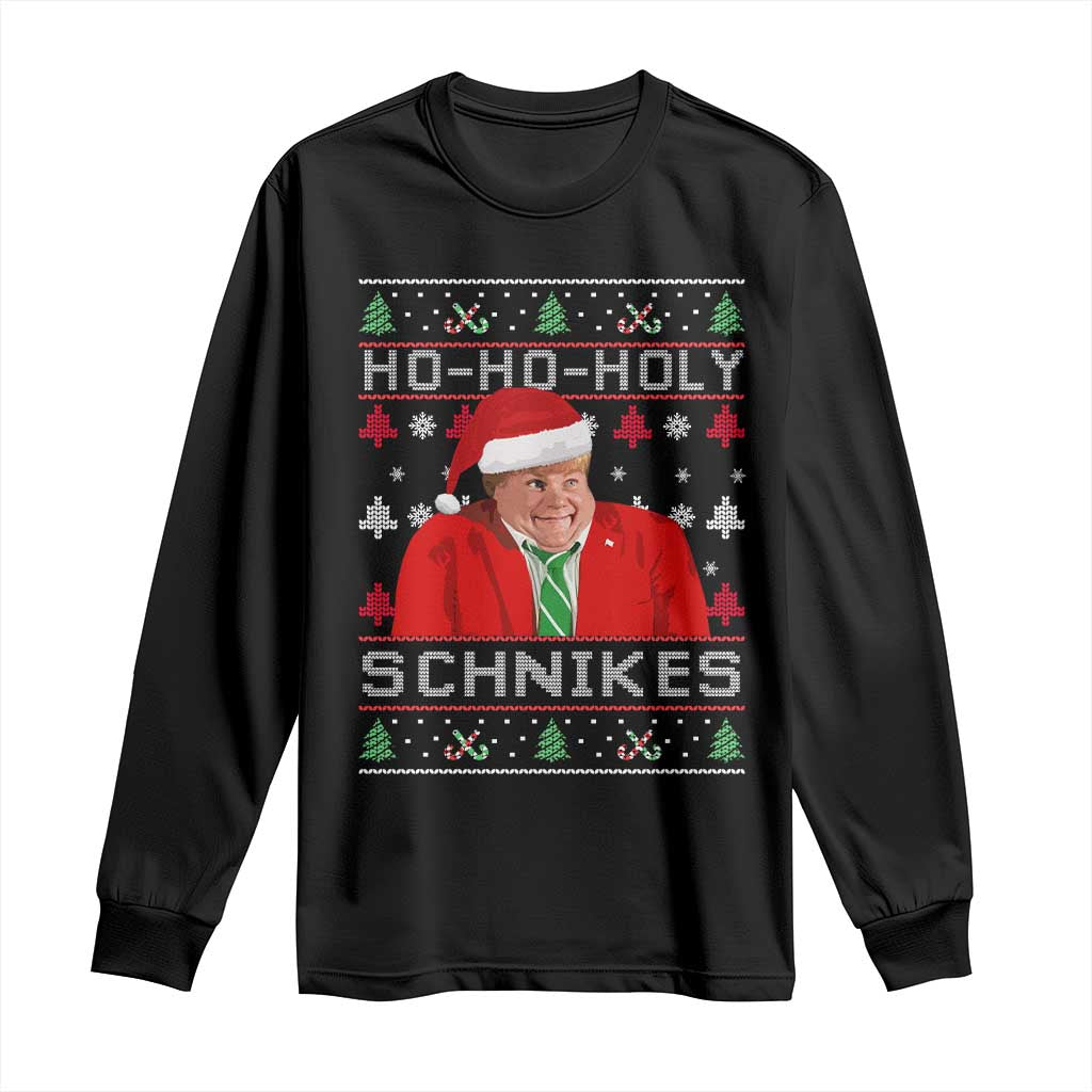 Funny Ugly Christmas Long Sleeve Shirt Chris Holy Schnikes Farley TS10 Black Print Your Wear