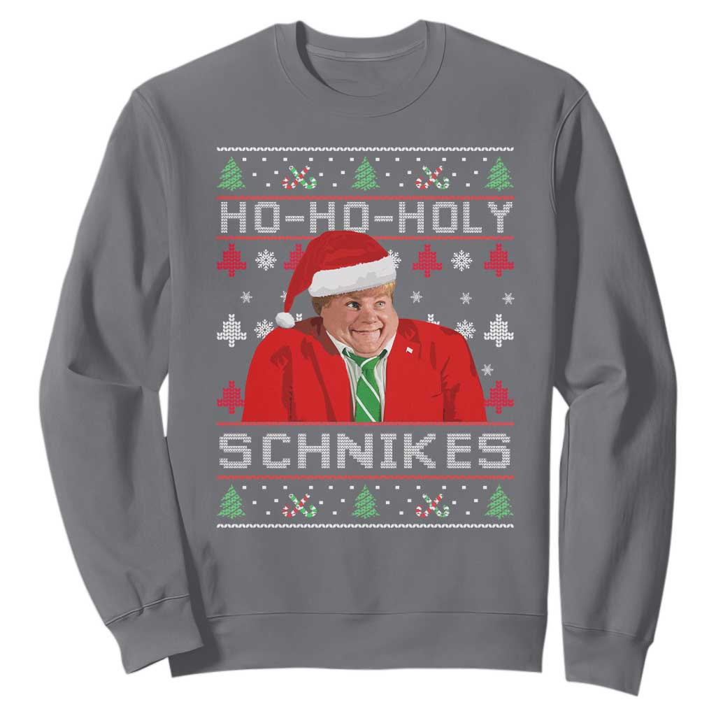 Funny Ugly Christmas Sweatshirt Chris Holy Schnikes Farley TS10 Charcoal Print Your Wear