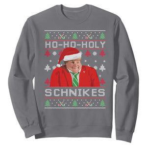 Funny Ugly Christmas Sweatshirt Chris Holy Schnikes Farley TS10 Charcoal Print Your Wear