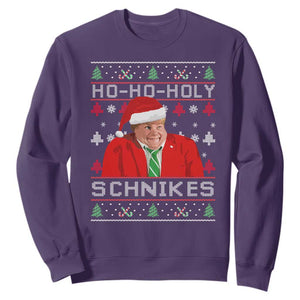 Funny Ugly Christmas Sweatshirt Chris Holy Schnikes Farley TS10 Purple Print Your Wear
