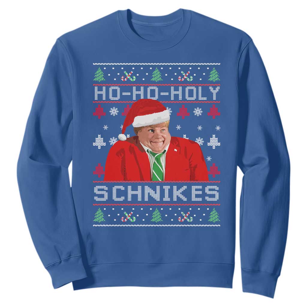 Funny Ugly Christmas Sweatshirt Chris Holy Schnikes Farley TS10 Royal Blue Print Your Wear