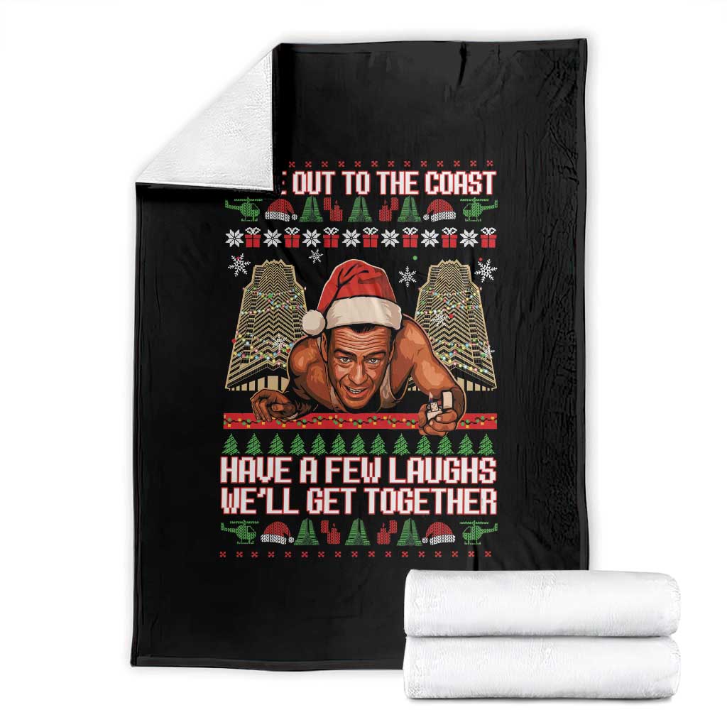Nakatomi Plaza Party 1988 Throw Blanket Come Out To The Coast Mcclane Ugly Xmas TS10 Black Print Your Wear