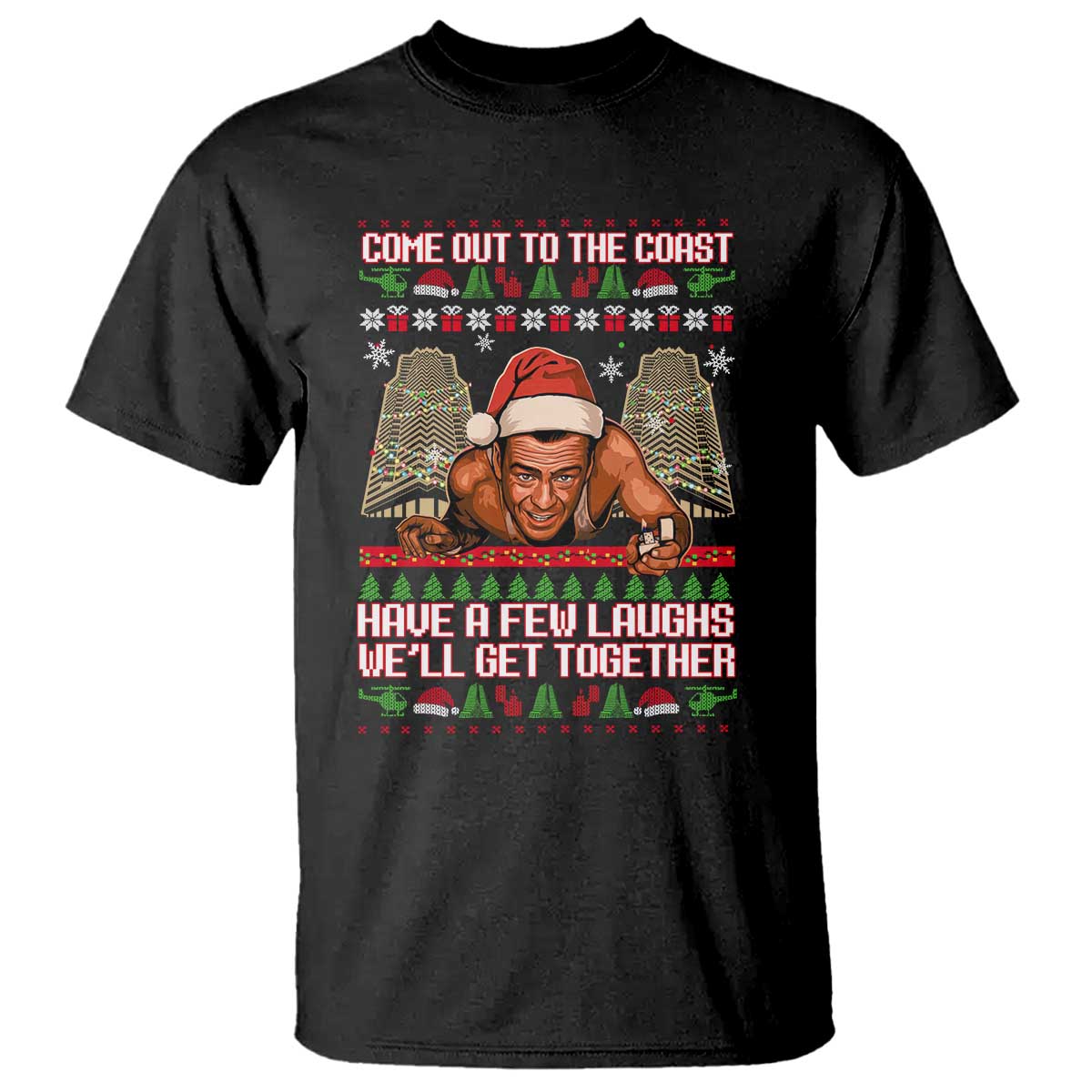 Nakatomi Plaza Party 1988 T Shirt Come Out To The Coast Mcclane Ugly Xmas TS10 Black Print Your Wear