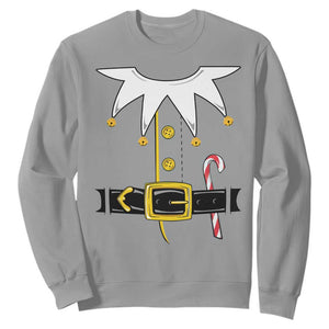 Christmas Elf Costume Sweatshirt Holiday Costume Funny Christmas Gift TS10 Sport Gray Print Your Wear