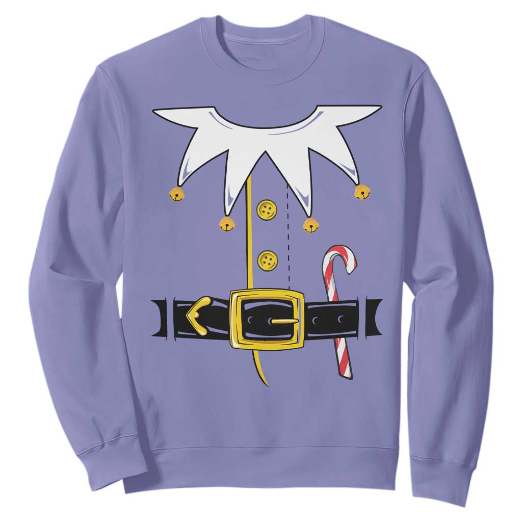 Christmas Elf Costume Sweatshirt Holiday Costume Funny Christmas Gift TS10 Violet Print Your Wear