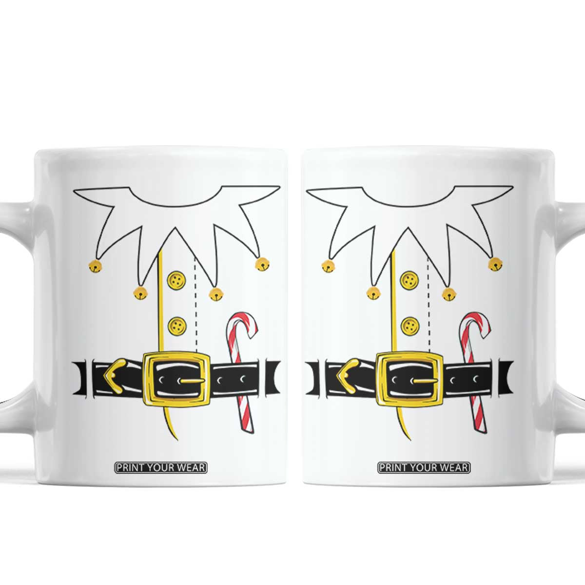 Christmas Elf Costume Coffee Mug Holiday Costume Funny Christmas Gift TS10 White Print Your Wear