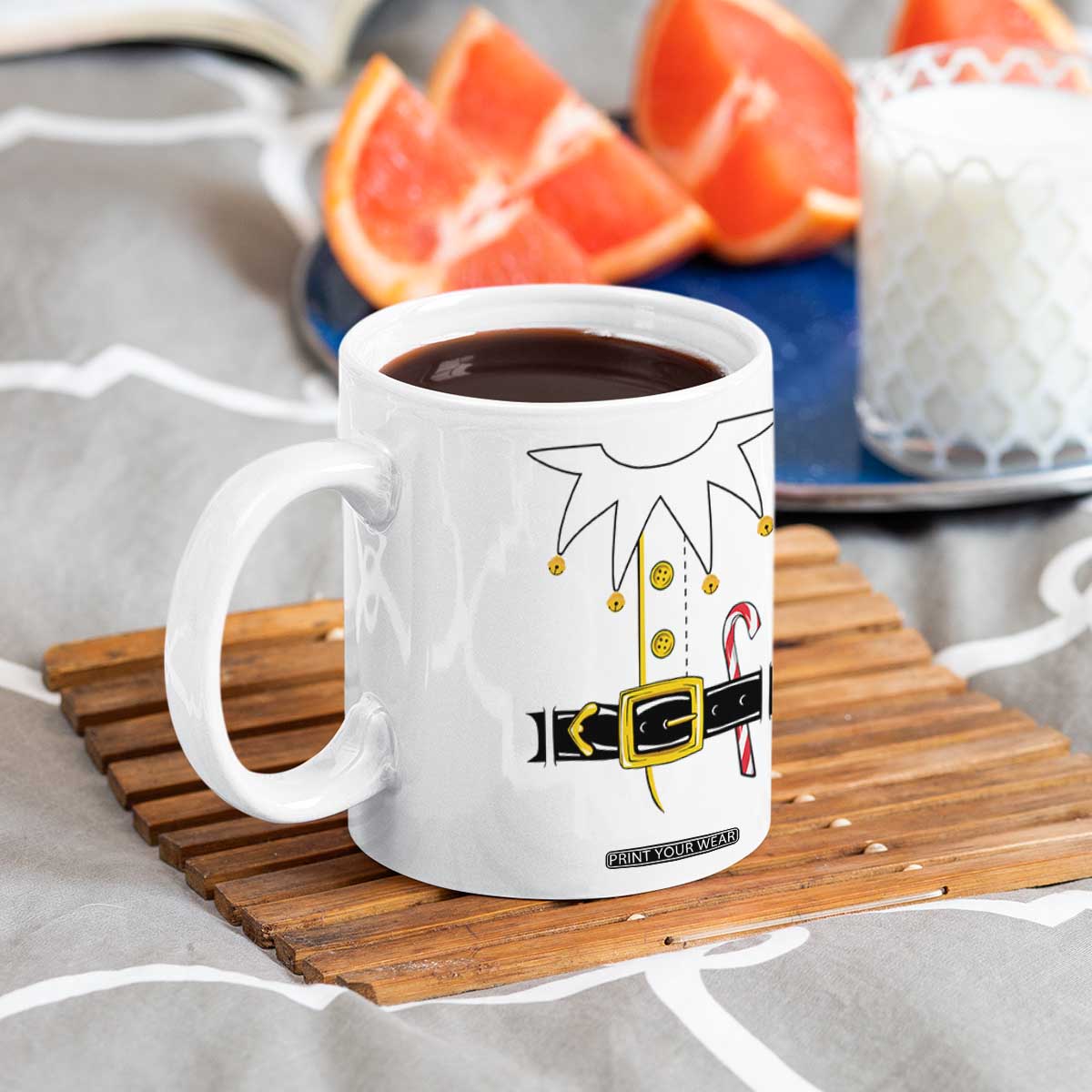 Christmas Elf Costume Coffee Mug Holiday Costume Funny Christmas Gift TS10 Print Your Wear
