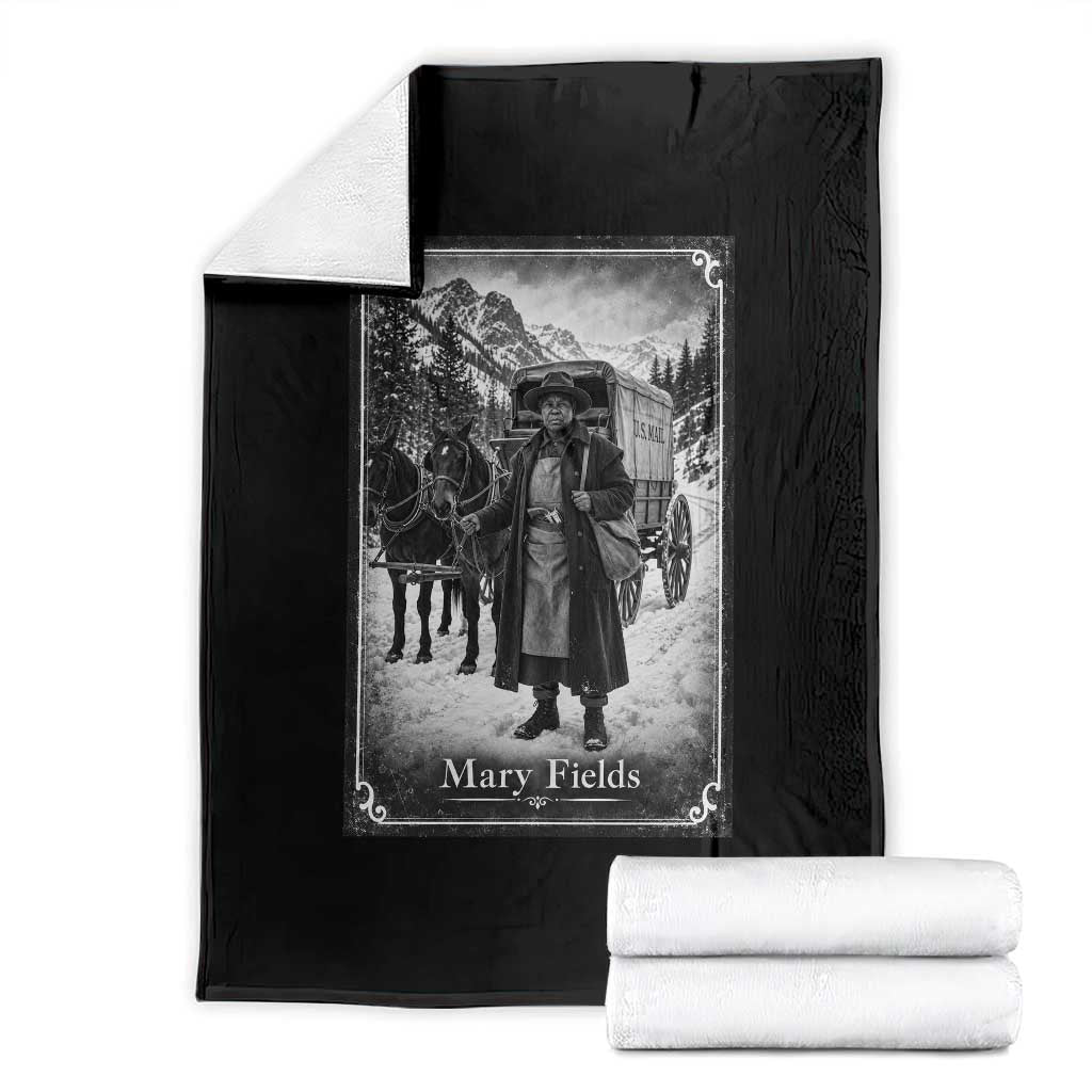 Mary Fields Stagecoach Vintage Black History Pioneer Woman Graphic Throw Blanket Old West Postal Hero Aesthetic