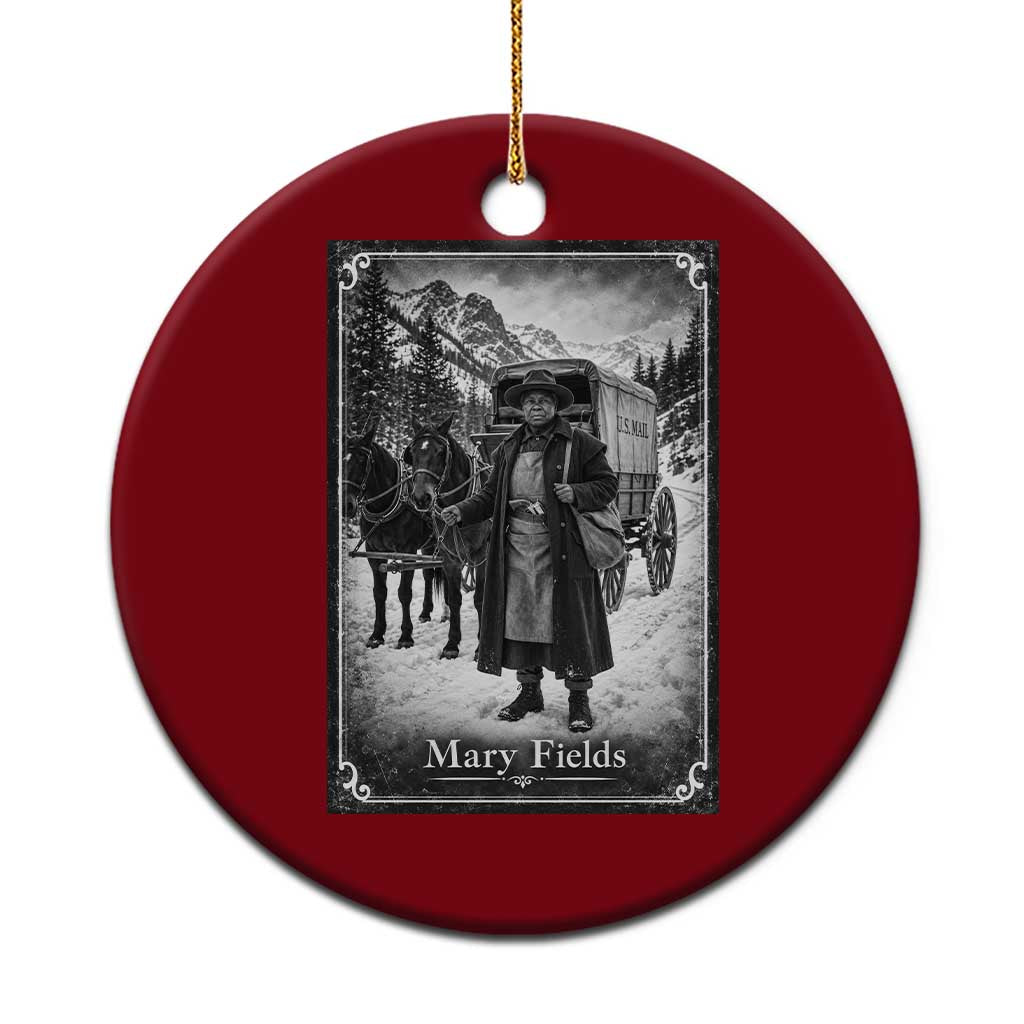 Mary Fields Stagecoach Vintage Black History Pioneer Woman Graphic Ceramic Ornament Old West Postal Hero Aesthetic