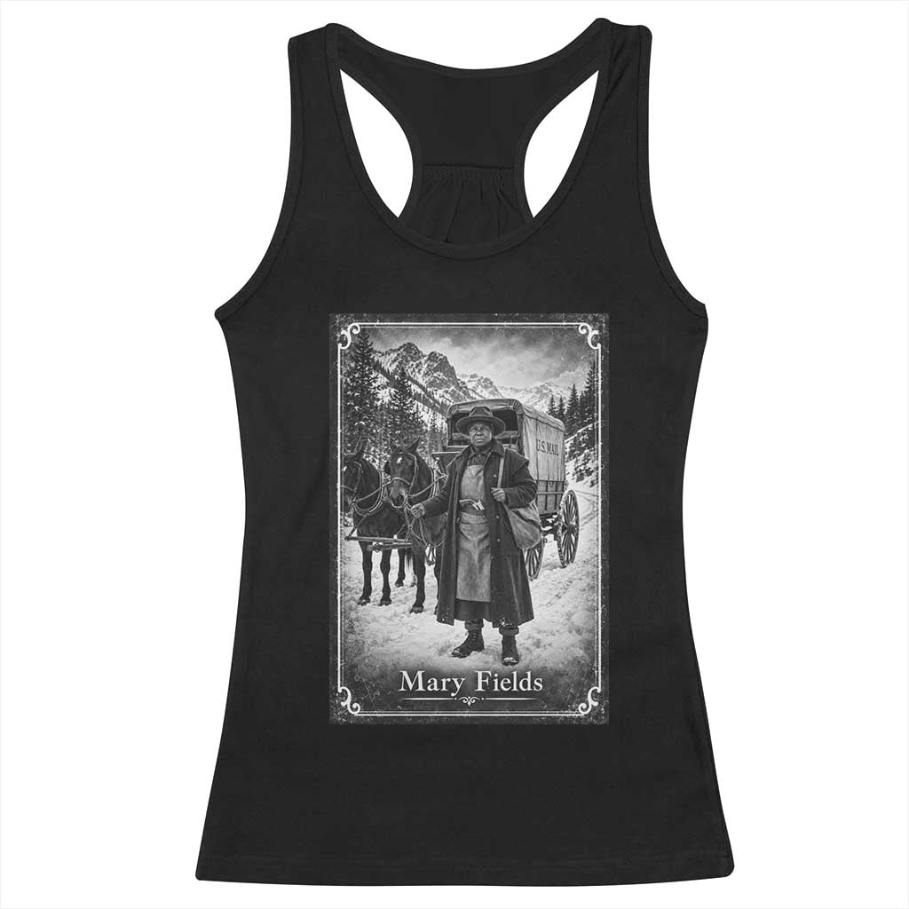 Mary Fields Stagecoach Vintage Black History Pioneer Woman Graphic Racerback Tank Top Old West Postal Hero Aesthetic