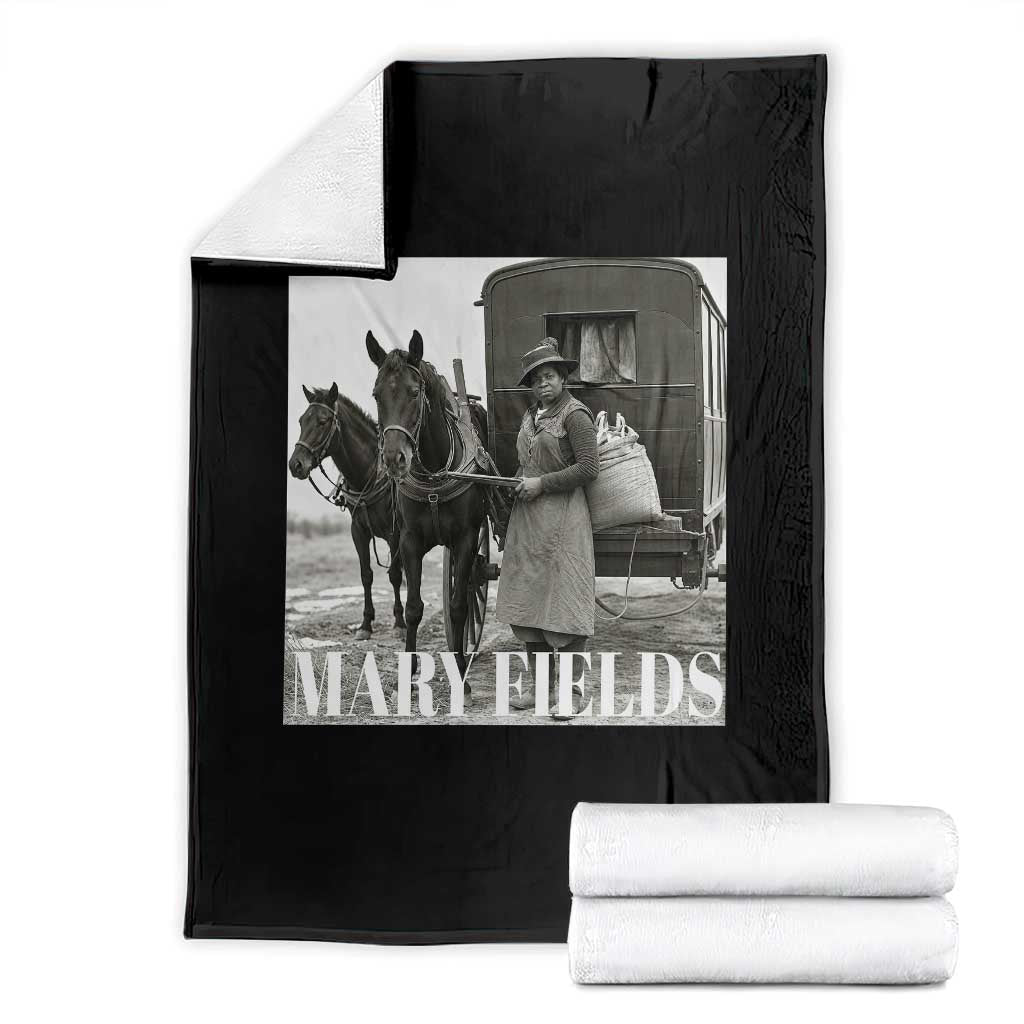 Mary Fields Black History Legend Throw Blanket Vintage Western Female Pioneer Wild West Postal Hero Heritage