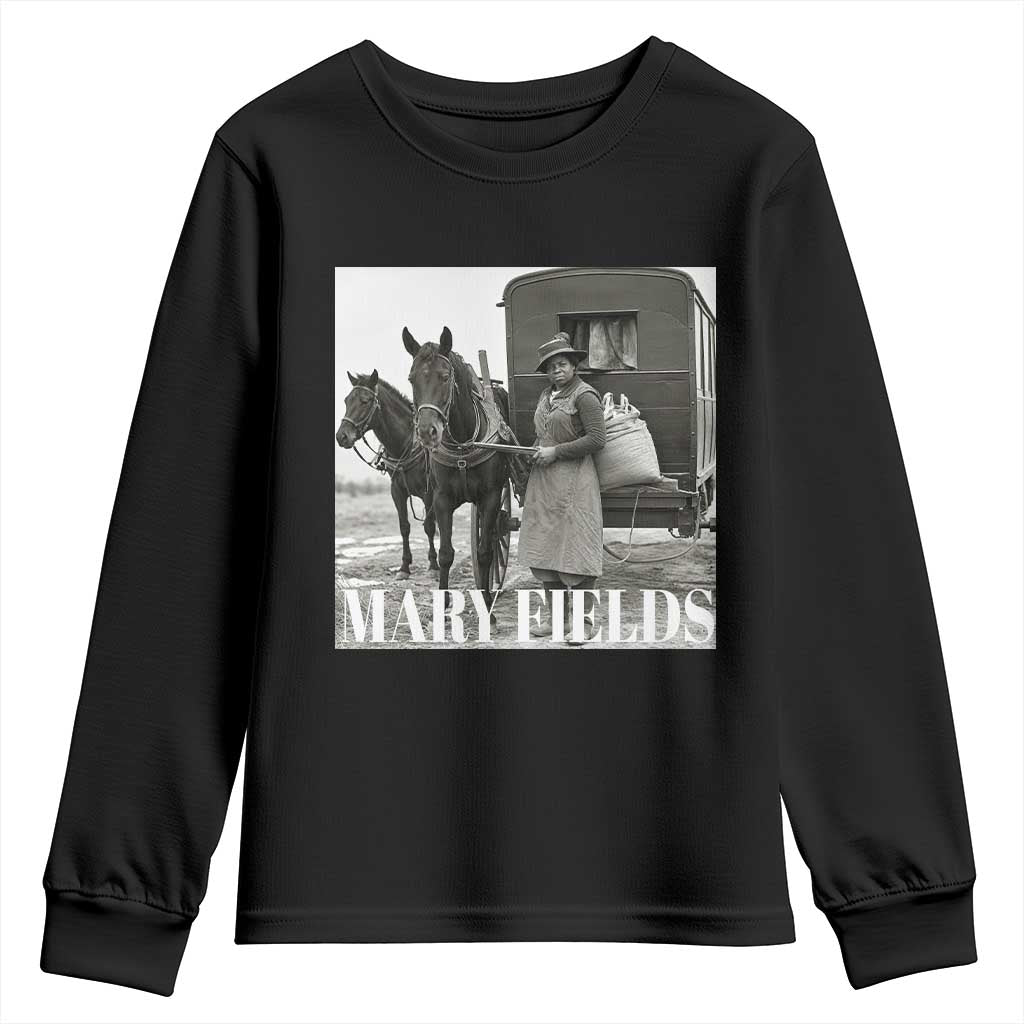 Mary Fields Black History Legend Youth Sweatshirt Vintage Western Female Pioneer Wild West Postal Hero Heritage