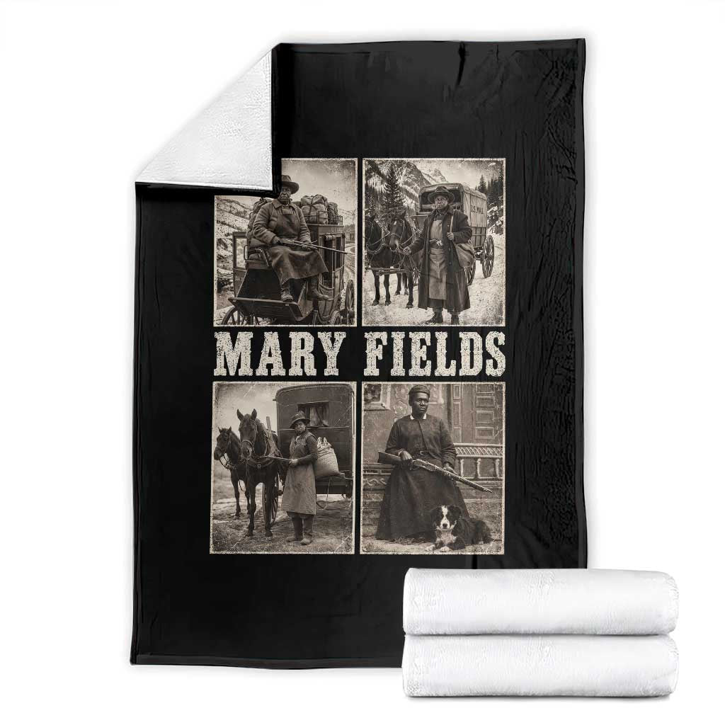 First Black Female Mail Carrier Mary Fields Throw Blanket Retro Stagecoach Pioneer Story Inspiring Black Women History Aesthetic