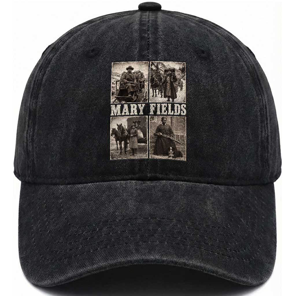 First Black Female Mail Carrier Mary Fields Washed Cotton Baseball Cap Retro Stagecoach Pioneer Story Inspiring Black Women History Aesthetic