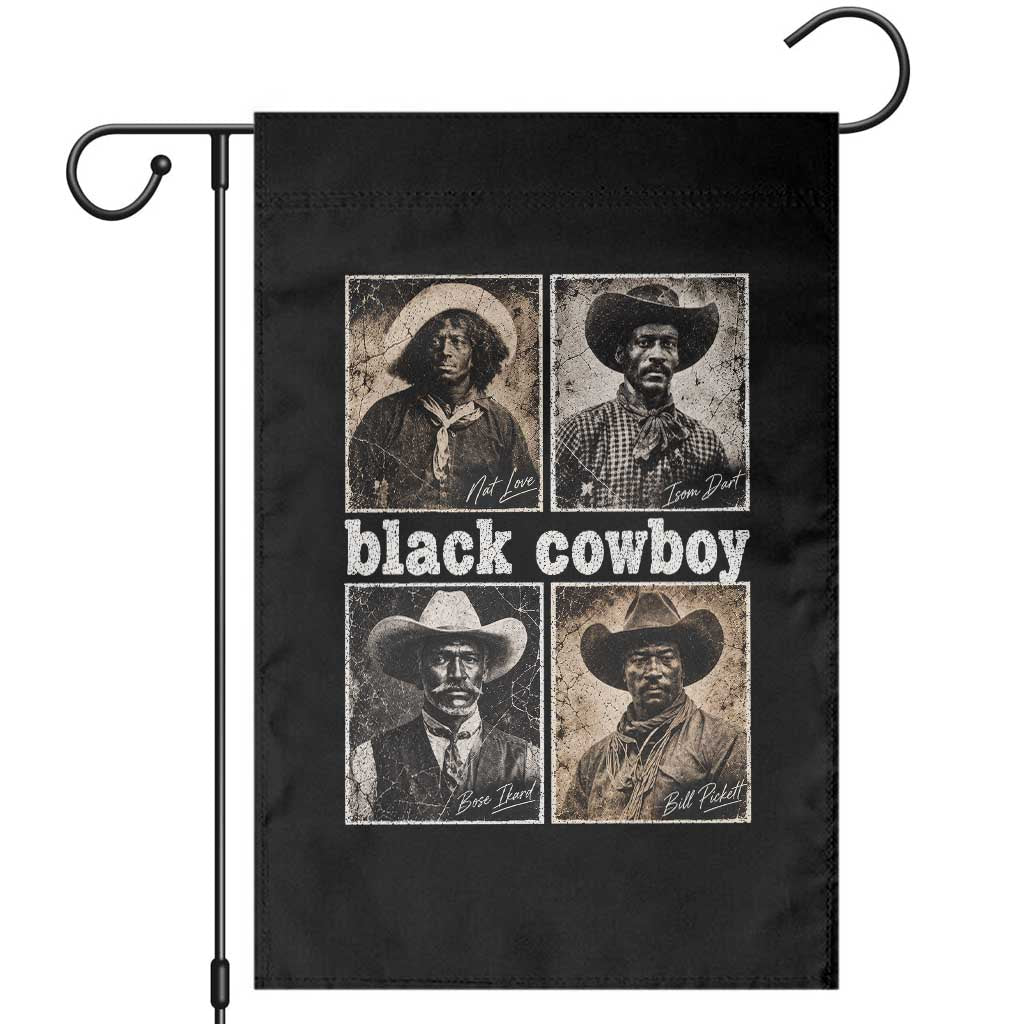 Vintage Black History Month Black Cowboy Legends Garden Flag Old West Pioneer American Heritage Hero Aesthetic