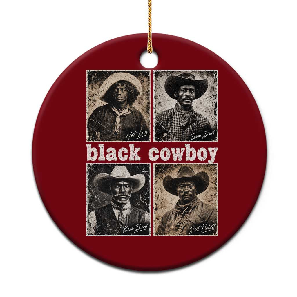 Vintage Black History Month Black Cowboy Legends Ceramic Ornament Old West Pioneer American Heritage Hero Aesthetic