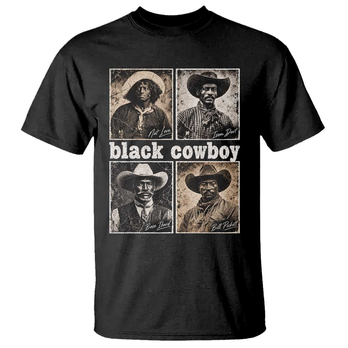 Vintage Black History Month Black Cowboy Legends T Shirt Old West Pioneer American Heritage Hero Aesthetic