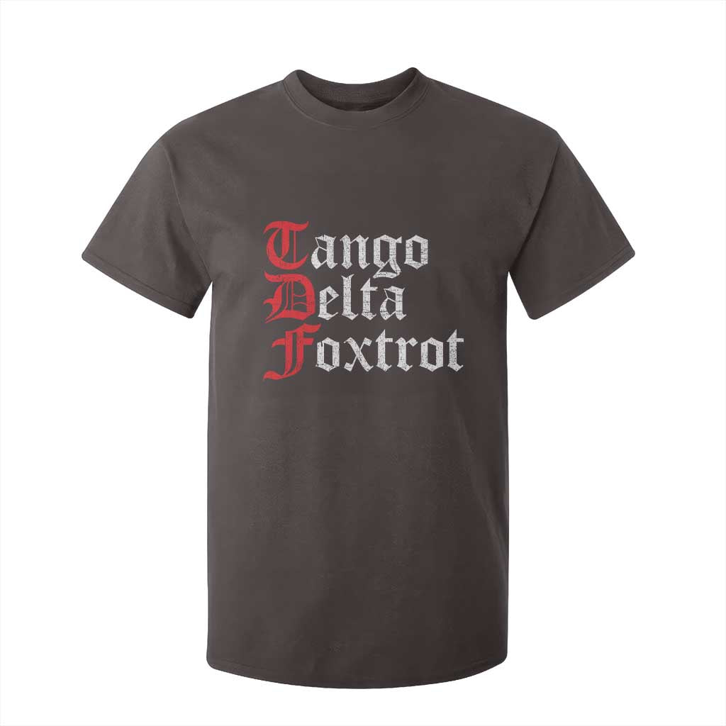 Funny Foxtrots Delta Tangos T Shirt For Kid TS10 Dark Chocolate Print Your Wear