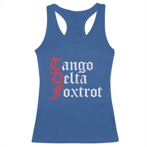 Funny Foxtrots Delta Tangos Racerback Tank Top TS10 Royal Blue Print Your Wear