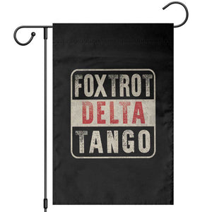 Subtle FDT Garden Flag Foxtrots Delta Tangos TS10 Black Print Your Wear