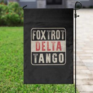 Subtle FDT Garden Flag Foxtrots Delta Tangos TS10 Print Your Wear