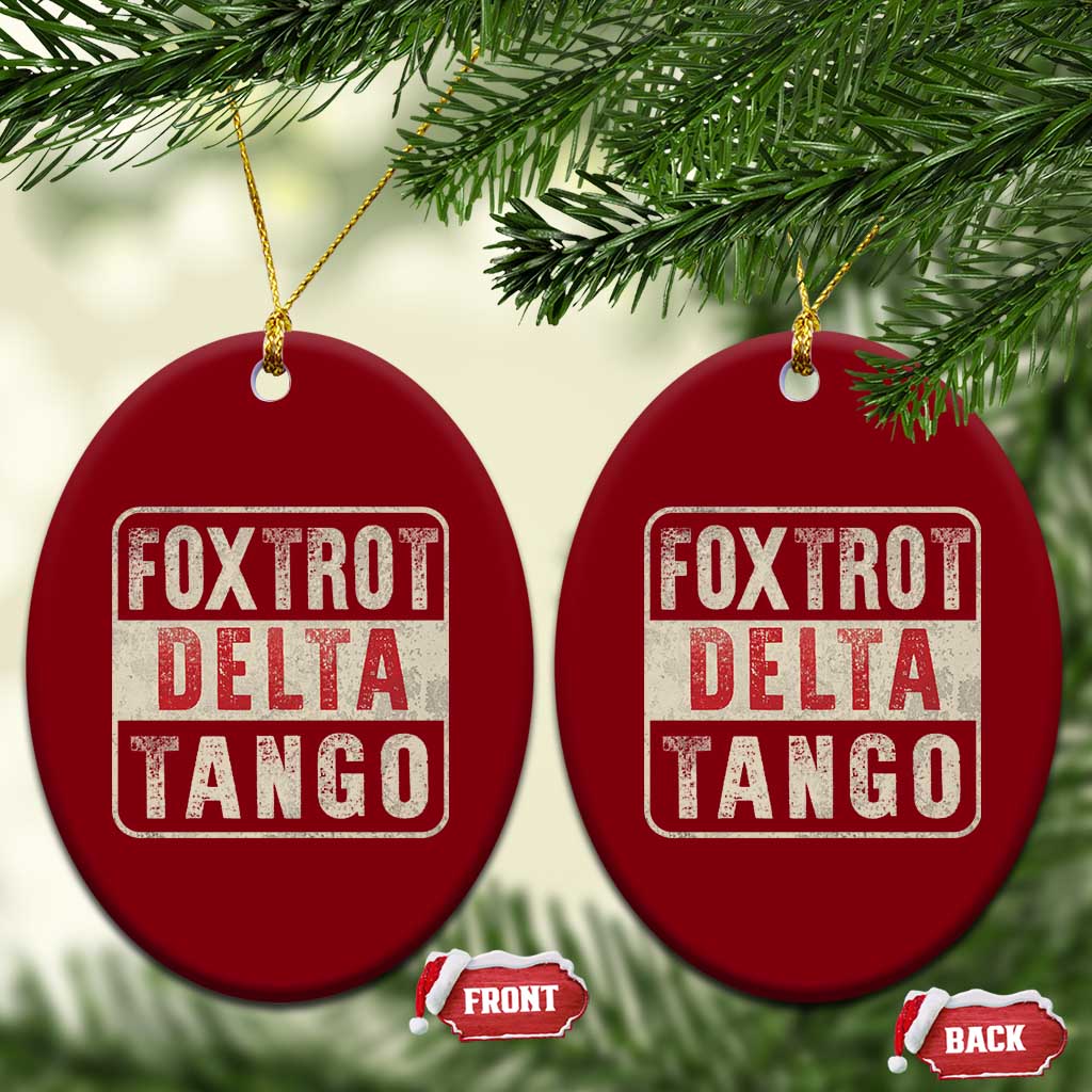 Subtle FDT Ceramic Ornament Foxtrots Delta Tangos TS10 Print Your Wear