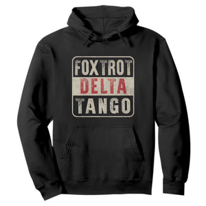 Subtle FDT Hoodie Foxtrots Delta Tangos TS10 Black Print Your Wear