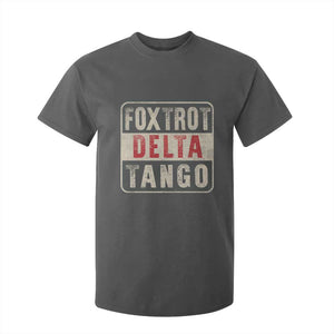 Subtle FDT T Shirt For Kid Foxtrots Delta Tangos TS10 Dark Heather Print Your Wear