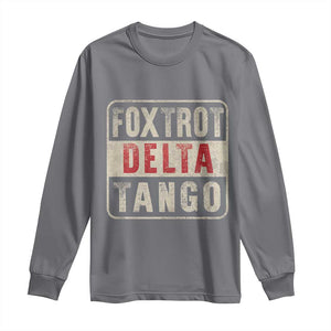 Subtle FDT Long Sleeve Shirt Foxtrots Delta Tangos TS10 Charcoal Print Your Wear