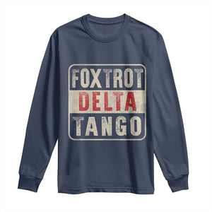 Subtle FDT Long Sleeve Shirt Foxtrots Delta Tangos TS10 Navy Print Your Wear