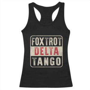 Subtle FDT Racerback Tank Top Foxtrots Delta Tangos TS10 Black Print Your Wear