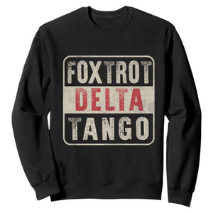 Subtle FDT Sweatshirt Foxtrots Delta Tangos TS10 Black Print Your Wear
