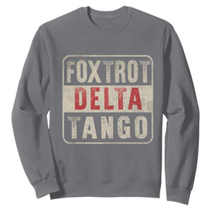 Subtle FDT Sweatshirt Foxtrots Delta Tangos TS10 Charcoal Print Your Wear