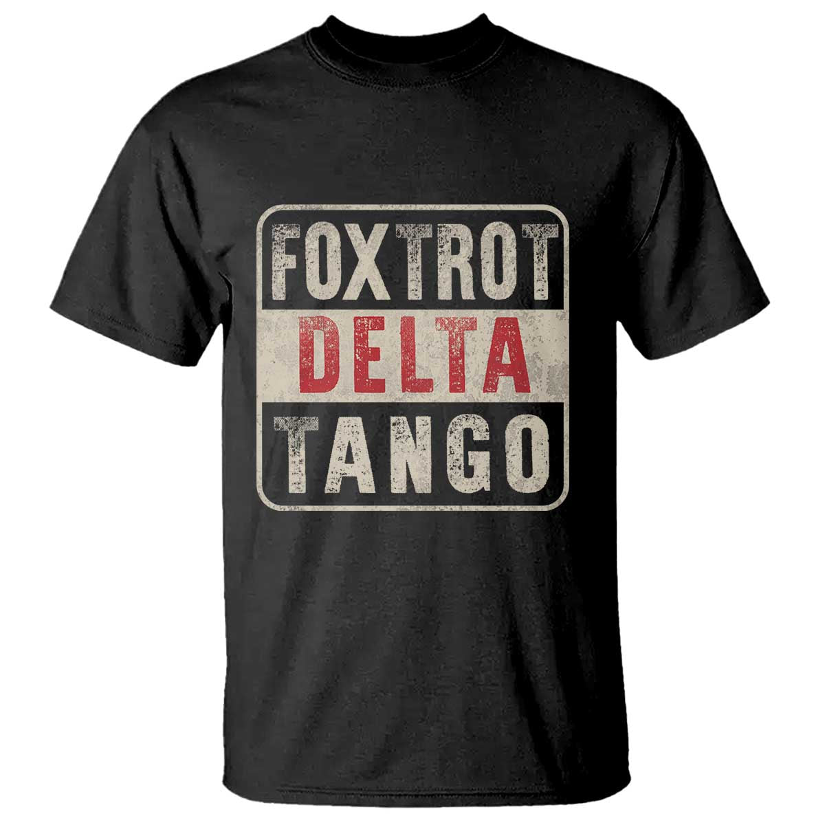 Subtle FDT T Shirt Foxtrots Delta Tangos TS10 Black Print Your Wear