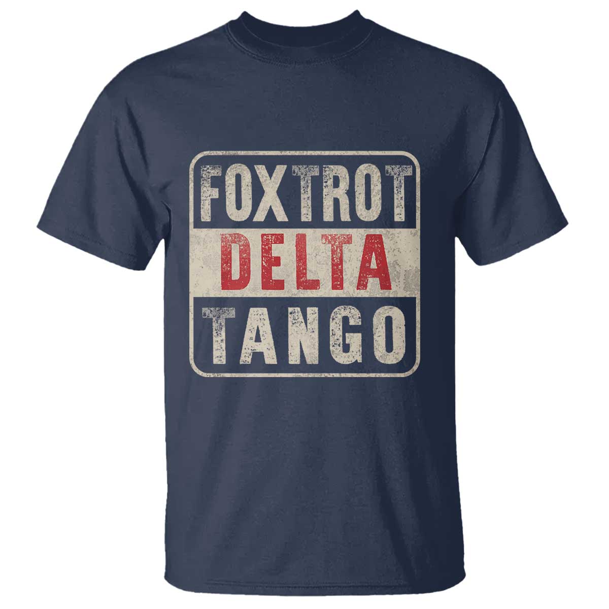 Subtle FDT T Shirt Foxtrots Delta Tangos TS10 Navy Print Your Wear