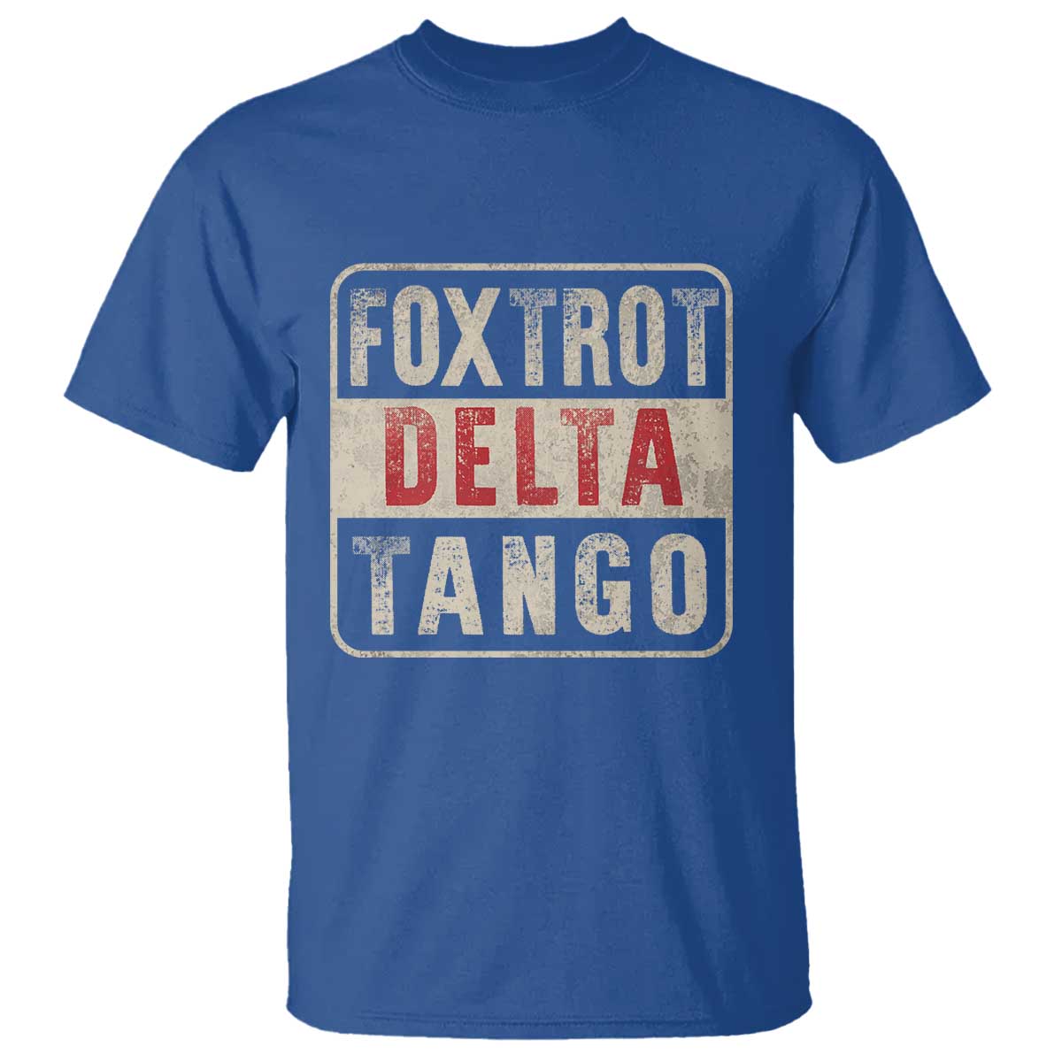 Subtle FDT T Shirt Foxtrots Delta Tangos TS10 Royal Blue Print Your Wear