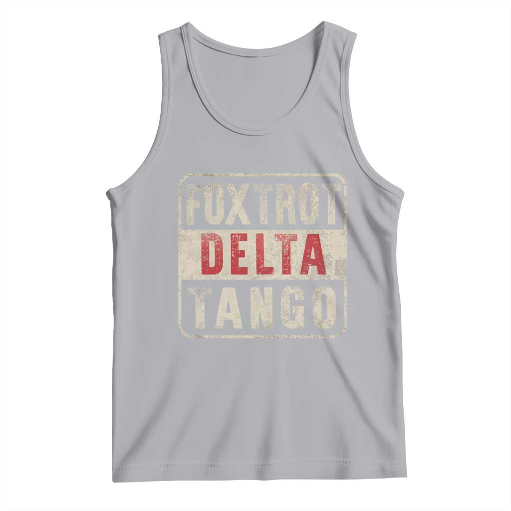 Subtle FDT Tank Top Foxtrots Delta Tangos TS10 Athletic Heather Print Your Wear