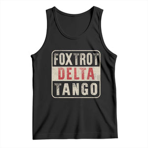 Subtle FDT Tank Top Foxtrots Delta Tangos TS10 Black Print Your Wear