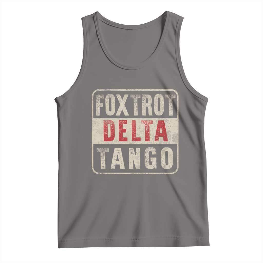 Subtle FDT Tank Top Foxtrots Delta Tangos TS10 Deep Heather Print Your Wear